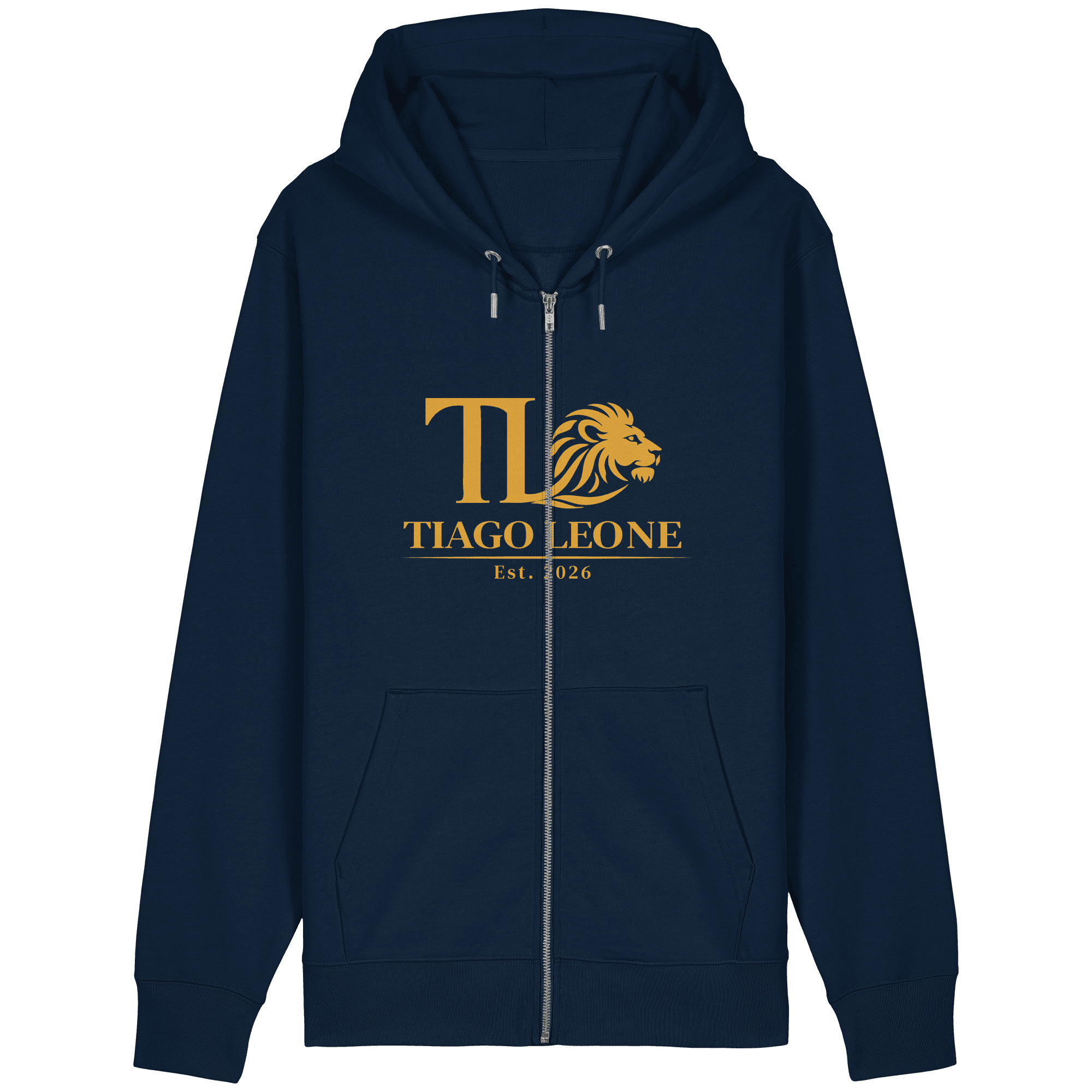 TIAGO LEONE Organic Relaxed Zipper French Navy